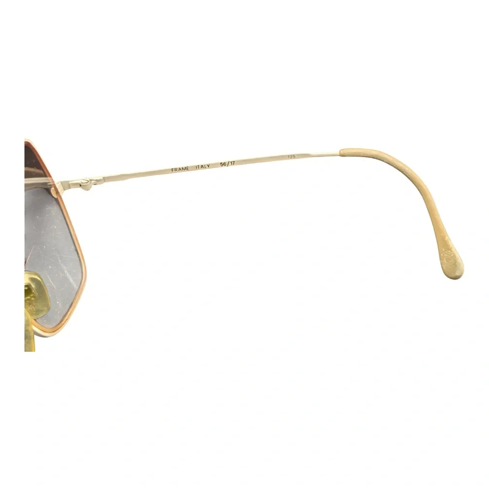 Bersel 2093 Brown‎ Beige Metal Oval Eyeglass Frames Size 56/17